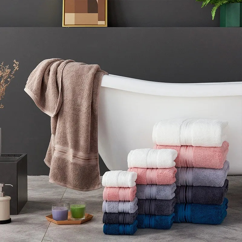 Household Gift Cotton Towel Soft Quick Absorbent Bath Towel Adult Comfort Face Towel Hand Towel Bath Towel Sets